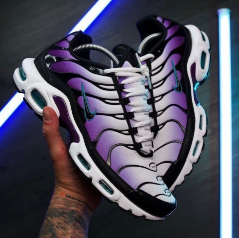 Purple Gradient Air-Cushioned Mesh Sneakers