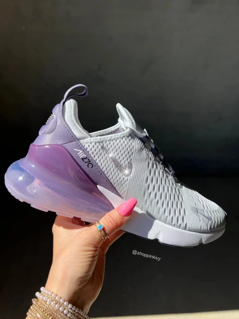 Plum Crystal-Embellished Women’s Athletic Sneakers