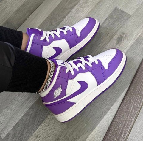 High-Top Court Sneaker in Purple Venom for Women