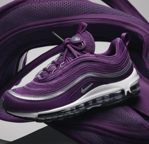 Women’s Retro-Inspired Air Cushion Sneakers in Bordeaux