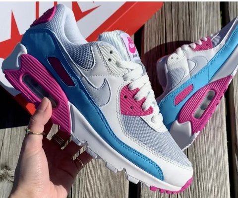 Women’s Retro Cushion Sneakers with Mesh and Leather Panels