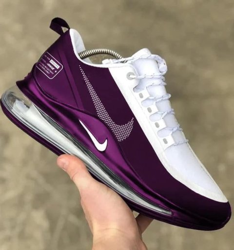 Custom Purple Gradient Low-Top Sneakers