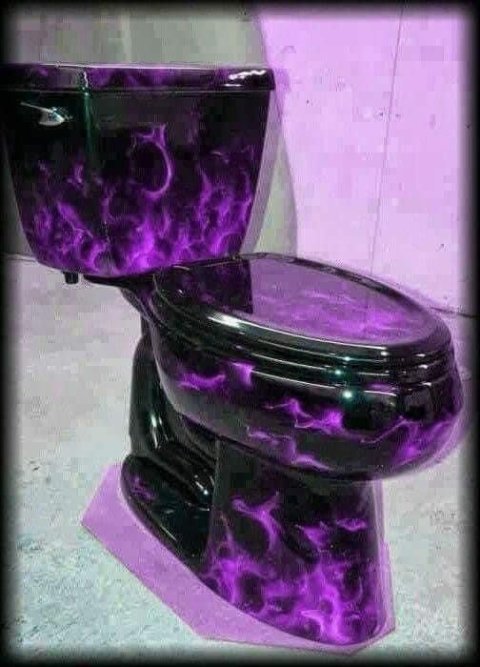 Modern Purple Washroom Commode with Comfortable Seat