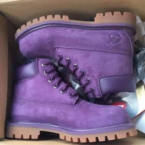 Youth 6-Inch Lace-Up Waterproof Boot in Dark Purple