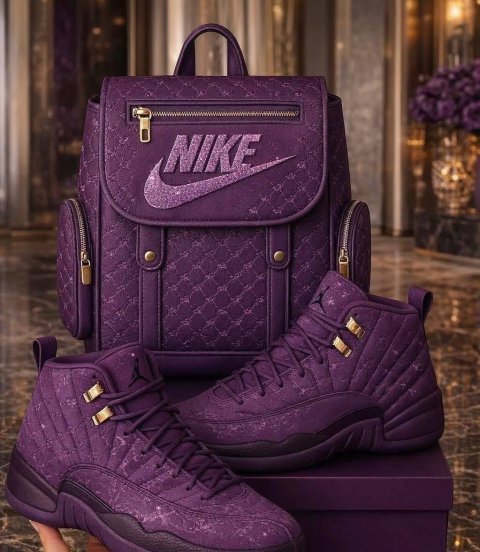 Purple Bag Set with Matching Shoes Gift Pack