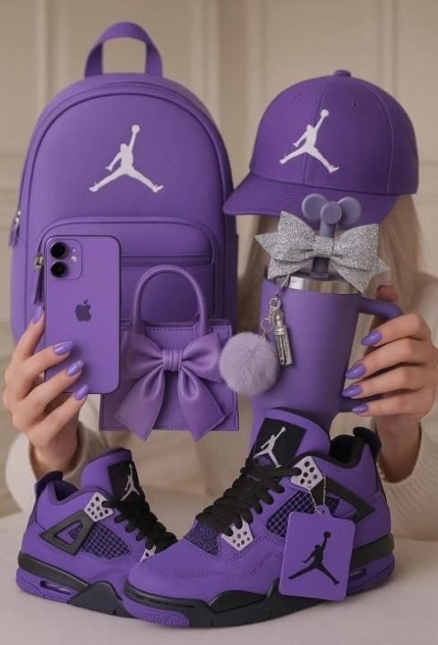 Purple Tumble Shoe and Bag Gift Set for Couples